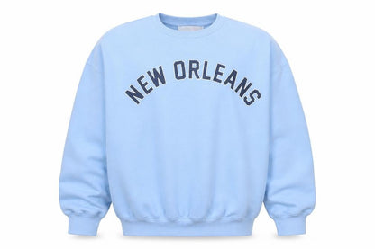 New Orleans Mens Blue Polyester Pullover Sweatshirt Size XS - Logo