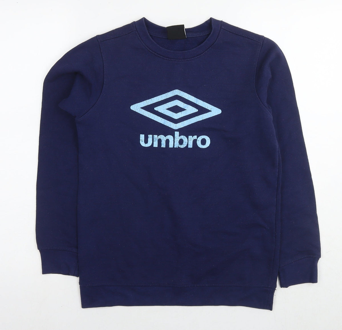Umbro Boys Blue Cotton Pullover Sweatshirt Size 12-13 Years Pullover - Logo