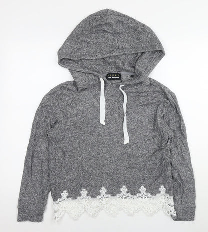 The Kooples Womens Grey Viscose Pullover Hoodie Size S Pullover