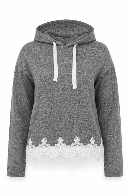 The Kooples Womens Grey Viscose Pullover Hoodie Size S Pullover