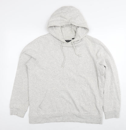 Brave Soul Womens Grey Cotton Pullover Hoodie Size L Pullover