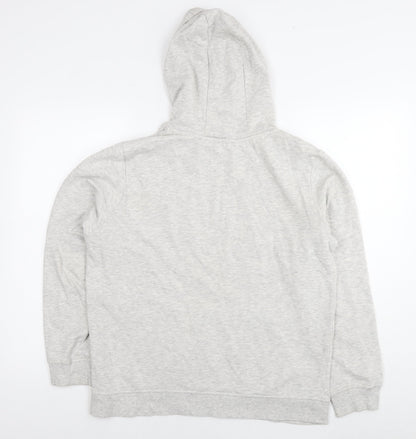 Brave Soul Womens Grey Cotton Pullover Hoodie Size L Pullover