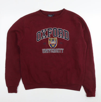 Oxford Womens Red Polyester Pullover Sweatshirt Size L Pullover - Oxford University