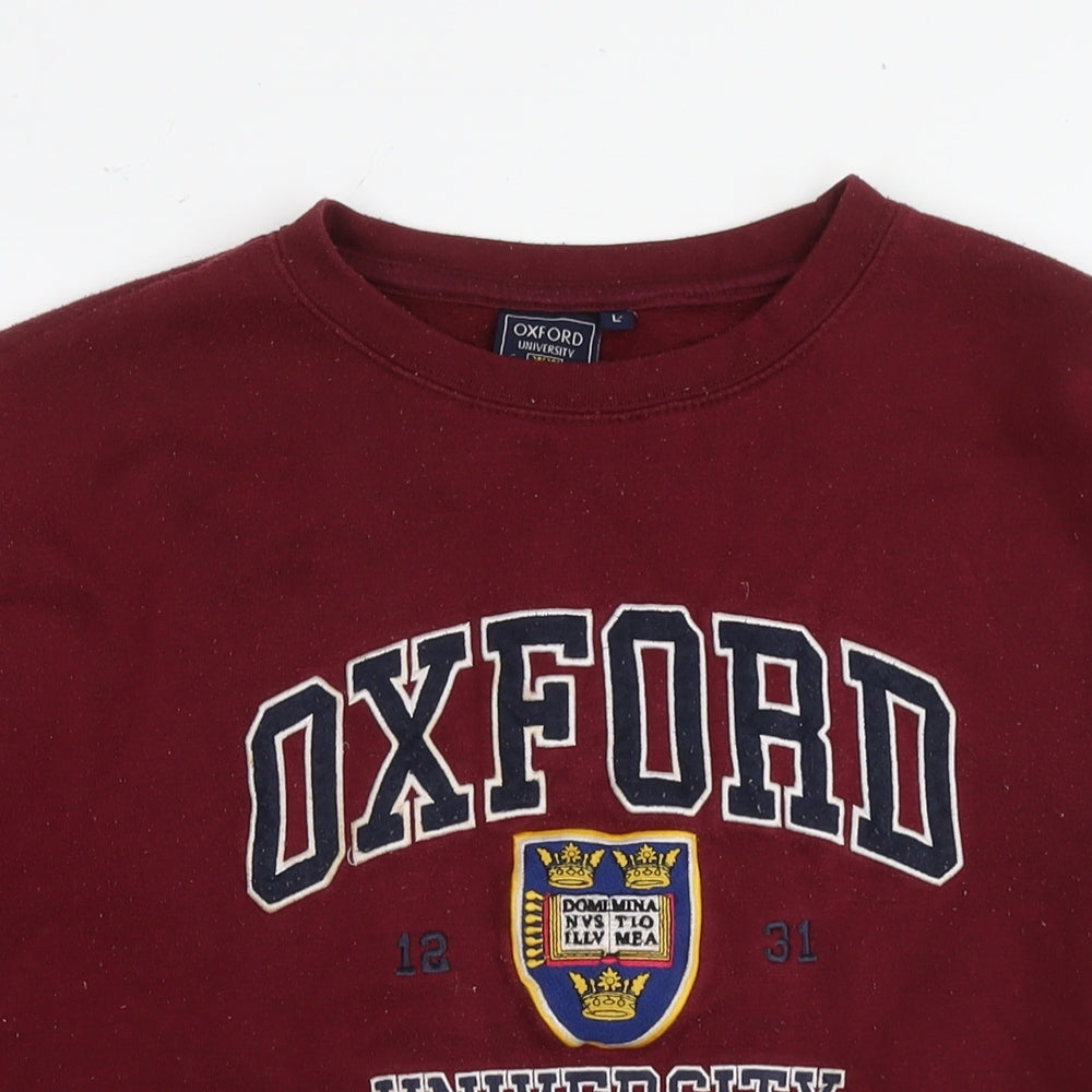 Oxford Womens Red Polyester Pullover Sweatshirt Size L Pullover - Oxford University