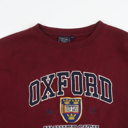 Oxford Womens Red Polyester Pullover Sweatshirt Size L Pullover - Oxford University