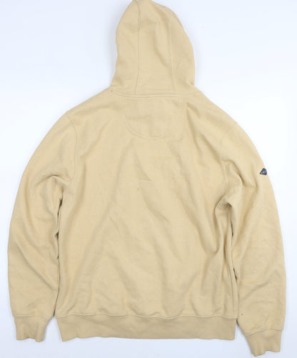 Quba&Co Mens Brown Cotton Pullover Hoodie Size M - Logo