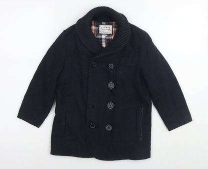 J Jeans Boys Blue Pea Coat Coat Size 5 Years Button