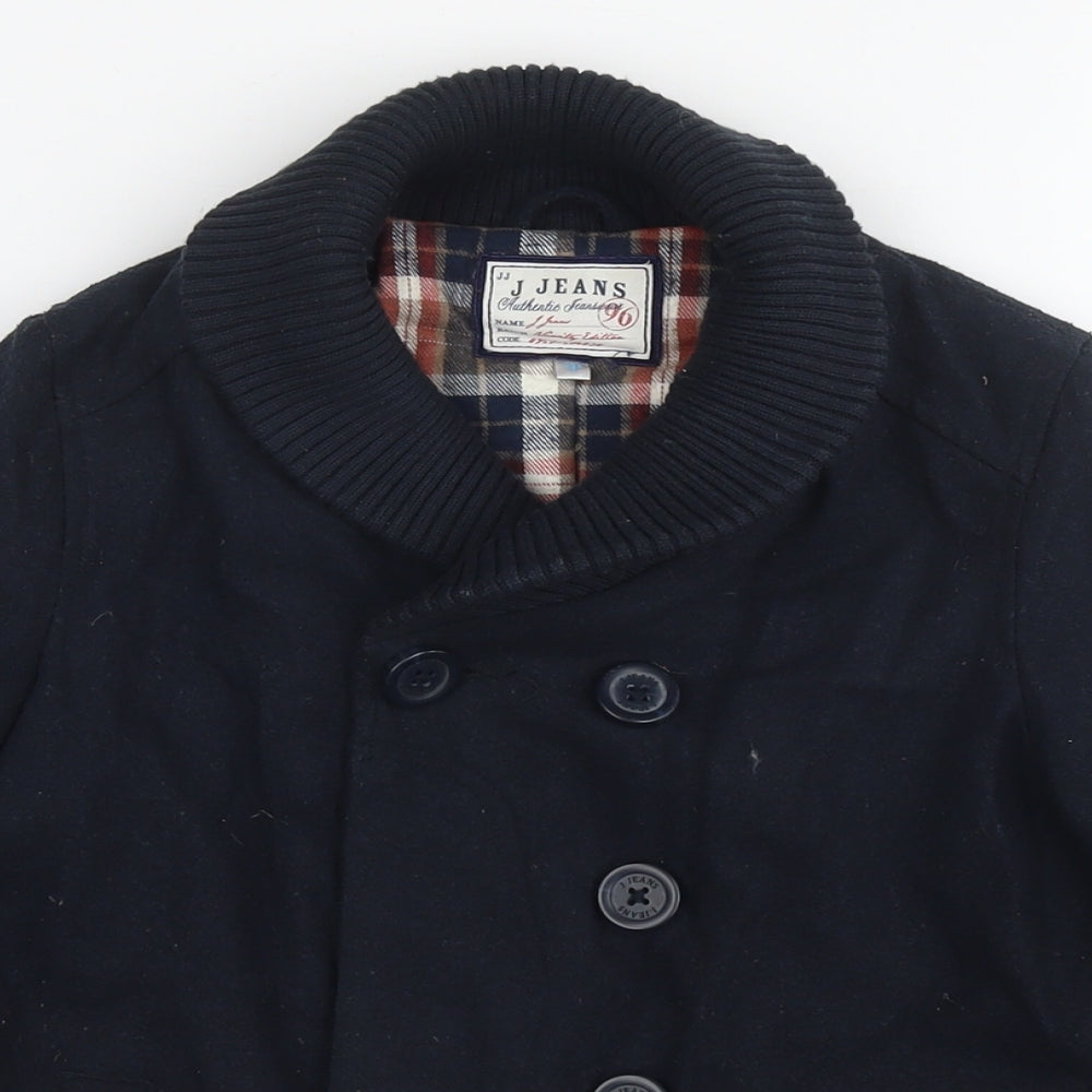 J Jeans Boys Blue Pea Coat Coat Size 5 Years Button