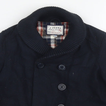 J Jeans Boys Blue Pea Coat Coat Size 5 Years Button