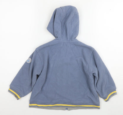 Back view of Pumpkin Patch boys’ blue jacket, size 3, years zip - crew