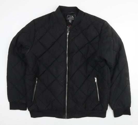 Mens UK Size 2XL Outdoor Black Quilted Coat
