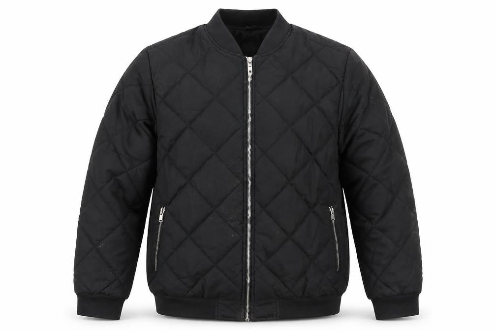 Mens UK Size 2XL Outdoor Black Quilted Coat