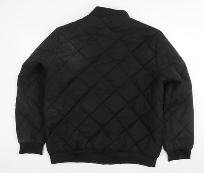 Mens UK Size 2XL Outdoor Black Quilted Coat
