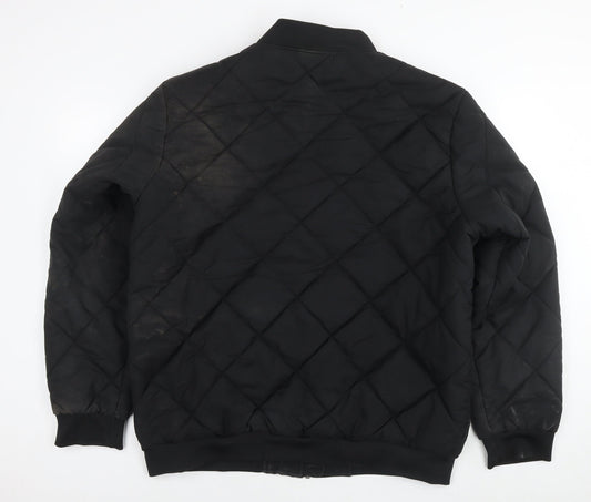 Mens UK Size 2XL Outdoor Black Quilted Coat