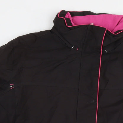 Womens UK Size M Oxylane Black Jacket