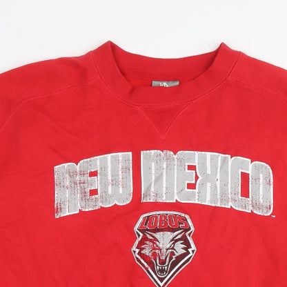 Knight Apparel Mens Red Cotton Pullover Sweatshirt Size L - New Mexico