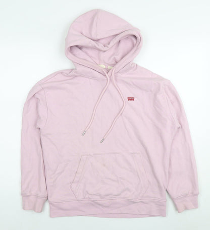 Levi's Womens Pink Cotton Pullover Hoodie Size S Pullover