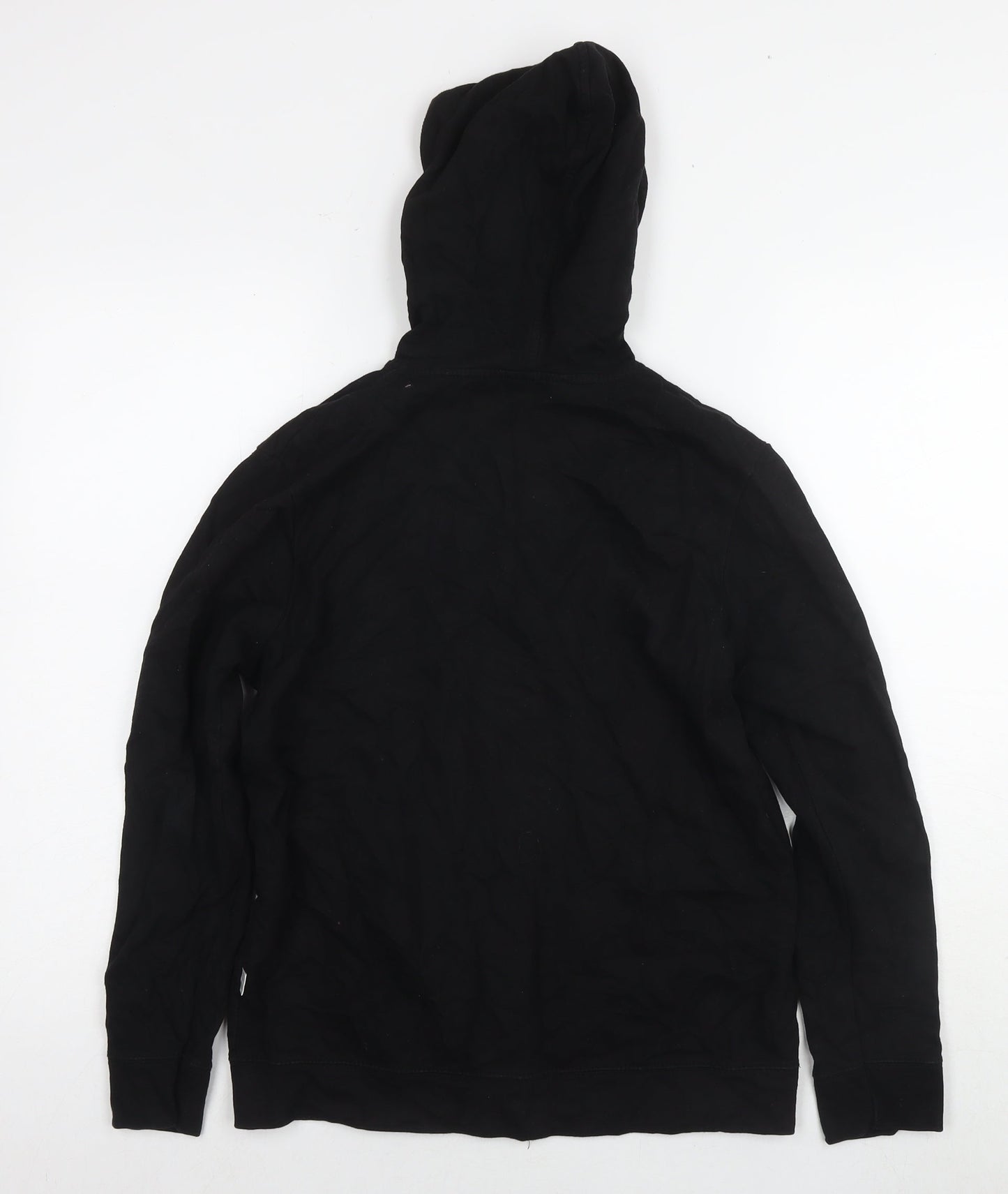 B6 Sport Womens Black Cotton Full Zip Hoodie Size 12 Zip