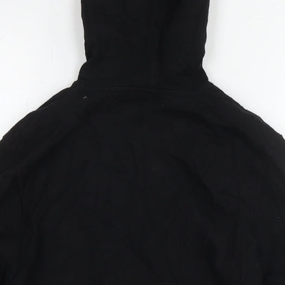 B6 Sport Womens Black Cotton Full Zip Hoodie Size 12 Zip