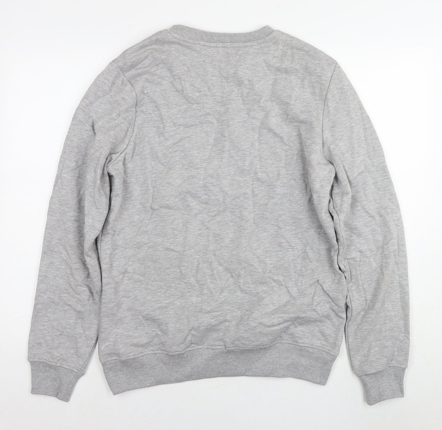 Threadbare Mens Grey Cotton Pullover Hoodie Size M