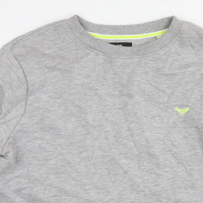 Threadbare Mens Grey Cotton Pullover Hoodie Size M