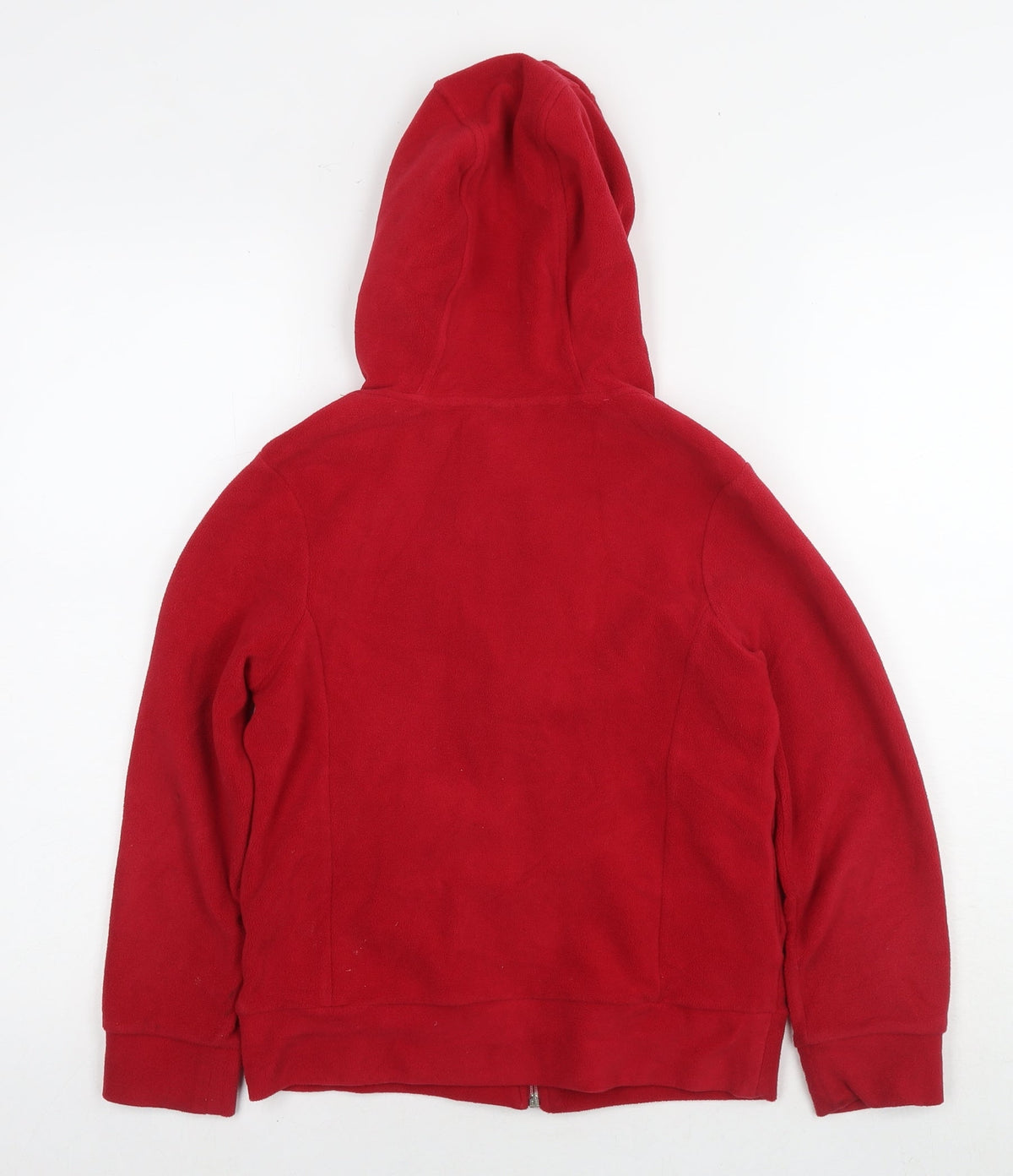 Back view of Pumpkin Patch girls’ red jacket, size 11, years zip - miss pretty