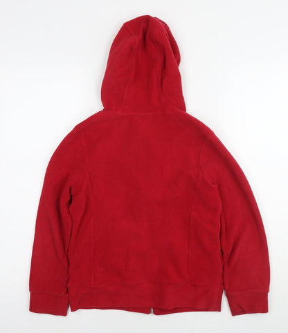 Back view of Pumpkin Patch girls’ red jacket, size 11, years zip - miss pretty