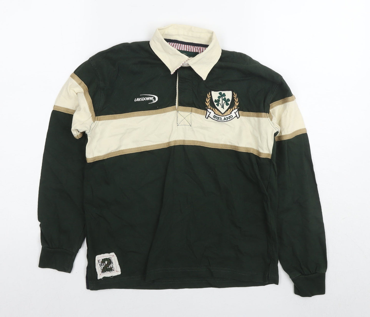 Landsowne Boys Green Cotton Pullover Sweatshirt Size 7-8 Years Pullover - Ireland