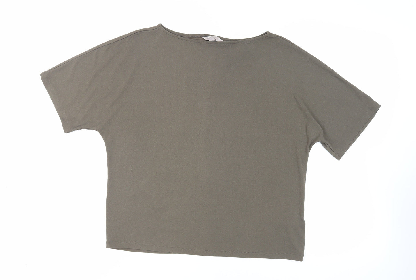 Womens UK Size S H&M Green Basic T-Shirt