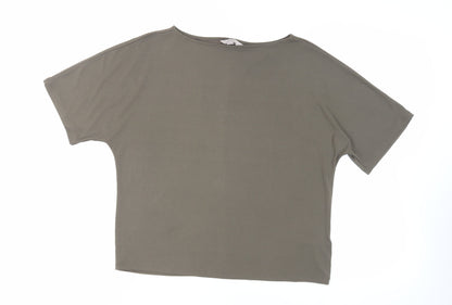 Womens UK Size S H&M Green Basic T-Shirt