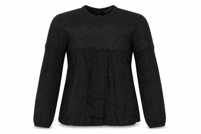 Womens UK Size XS VILA Black Basic Blouse