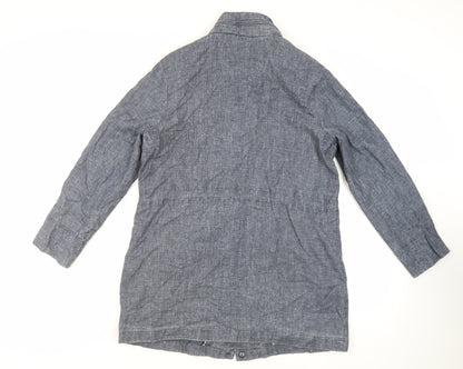 FOUR SEASONS Womens Blue Overcoat Coat Size M Zip