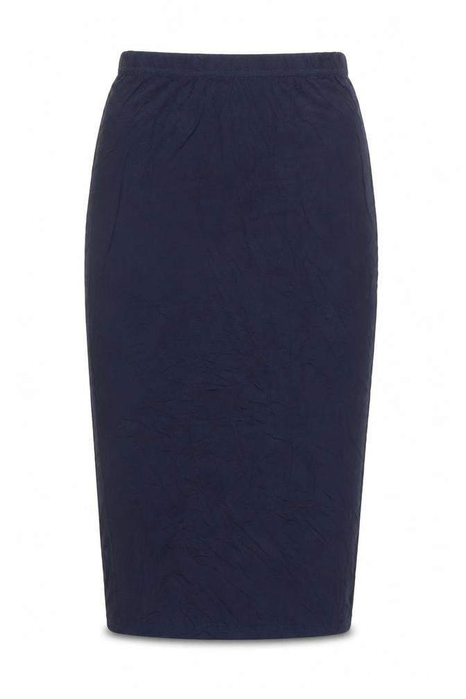 PRETTYLITTLETHING Womens Blue Viscose Straight & Pencil Skirt Size 8 - Elasticated Waist