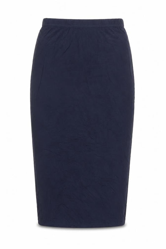 PRETTYLITTLETHING Womens Blue Viscose Straight & Pencil Skirt Size 8 - Elasticated Waist