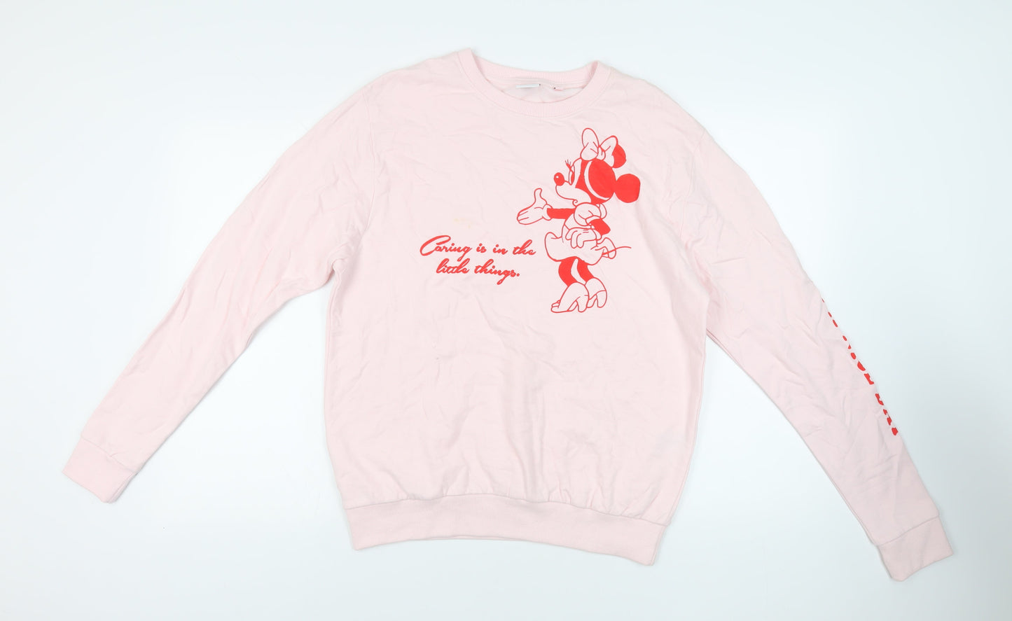 Womens UK Size 12 Disney Pink Pullover Sweatshirt