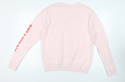 Womens UK Size 12 Disney Pink Pullover Sweatshirt
