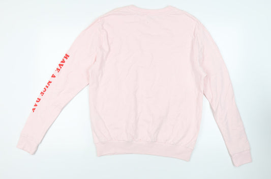 Womens UK Size 12 Disney Pink Pullover Sweatshirt