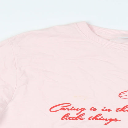 Womens UK Size 12 Disney Pink Pullover Sweatshirt
