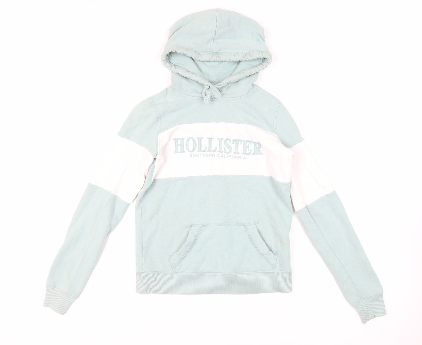 Hollister Womens Green Cotton Pullover Hoodie Size XS Pullover - Logo