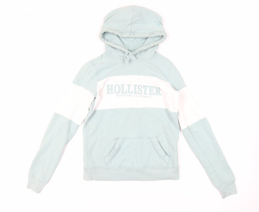 Hollister Womens Green Cotton Pullover Hoodie Size XS Pullover - Logo