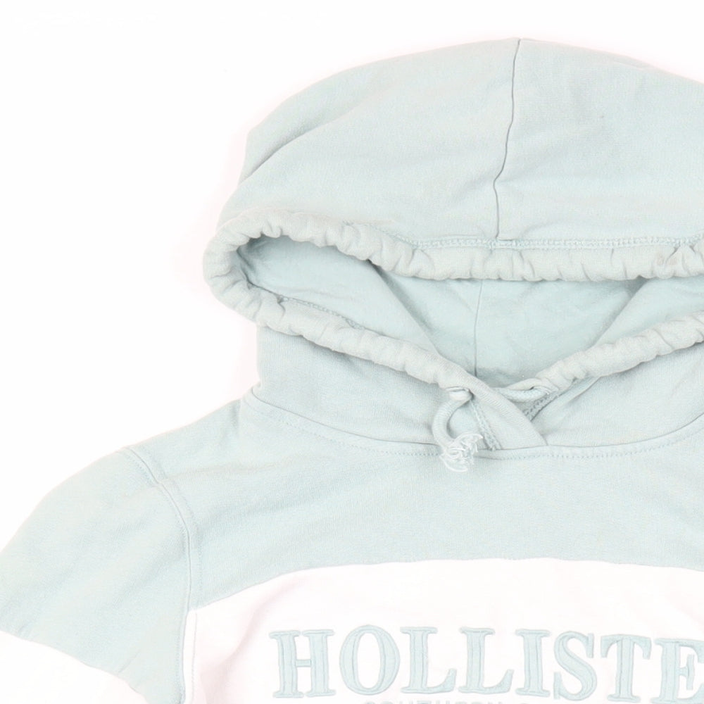 Hollister Womens Green Cotton Pullover Hoodie Size XS Pullover - Logo