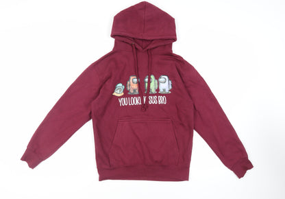 Among Us Girls Purple Cotton Pullover Hoodie Size 12-13 Years Pullover - Pockets