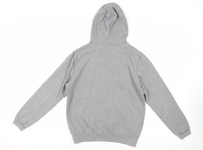 Adult Swim Mens Grey Cotton Pullover Hoodie Size S - Rick and Morty Christmas