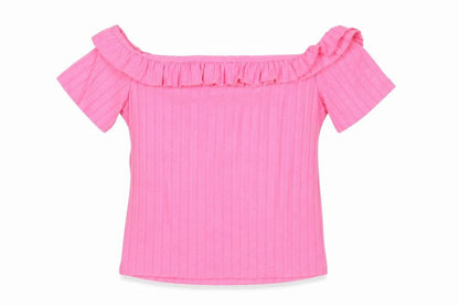 Womens UK Size S Zara Pink Basic T-Shirt