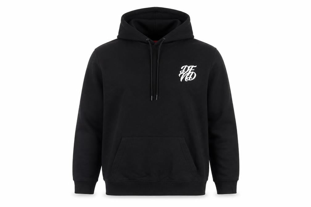 Mens UK Size L DFND Black Pullover Hoodie