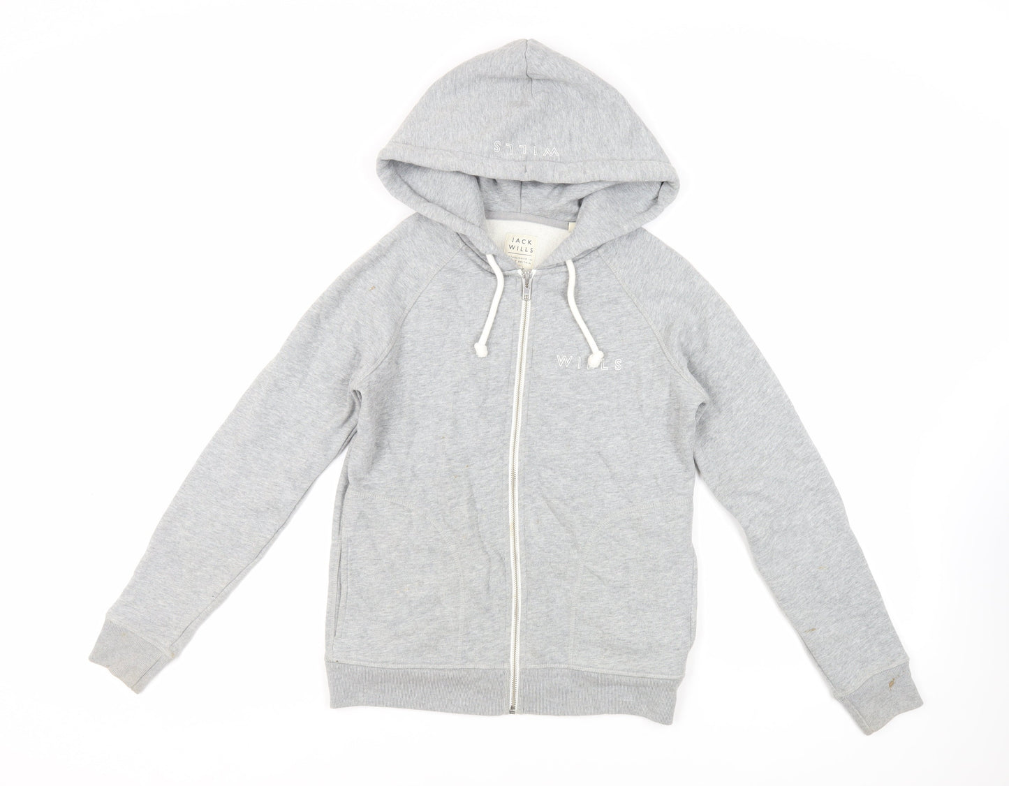 Womens UK Size 6 Jack Wills Grey Full Zip Hoodie