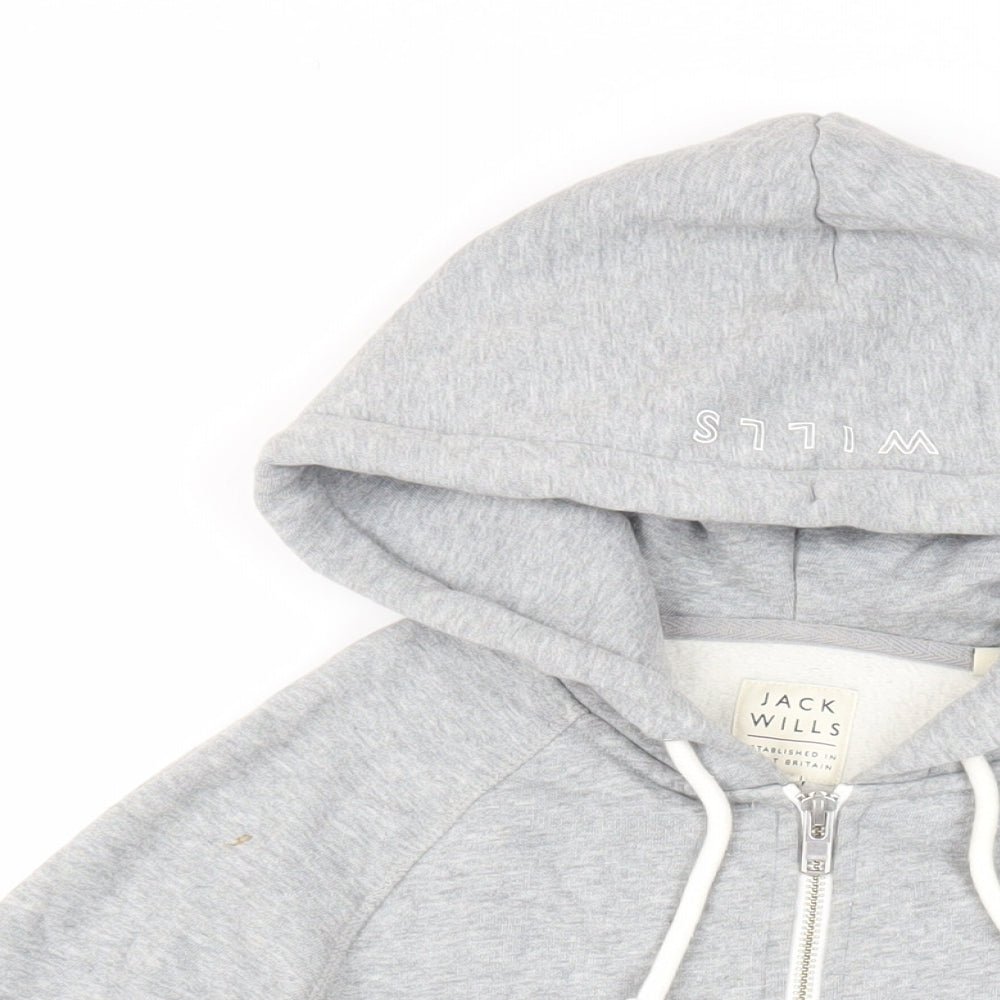Womens UK Size 6 Jack Wills Grey Full Zip Hoodie