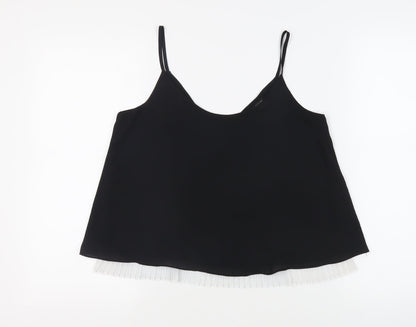 Womens UK Size 10 River Island Black Camisole Tank