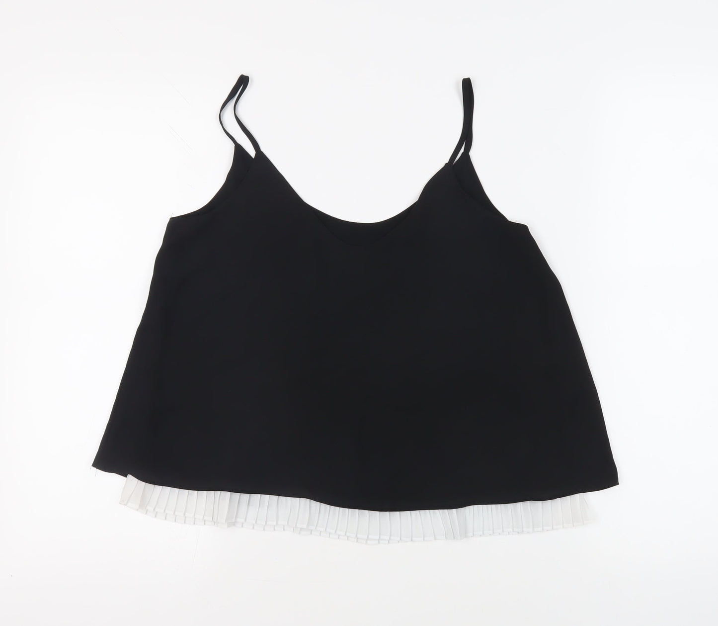 Womens UK Size 10 River Island Black Camisole Tank