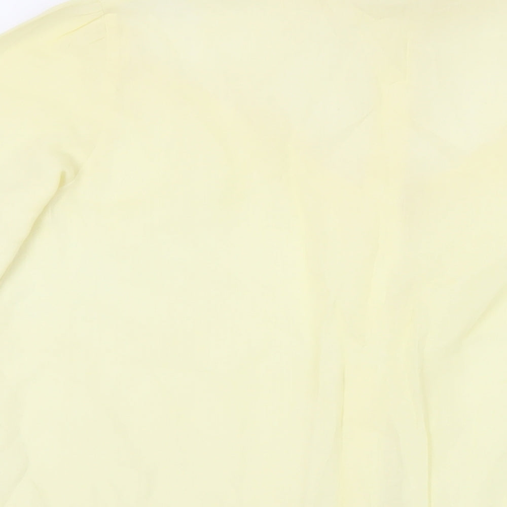 Womens UK Size 10 Chelsea Girl Yellow Basic Button-Up